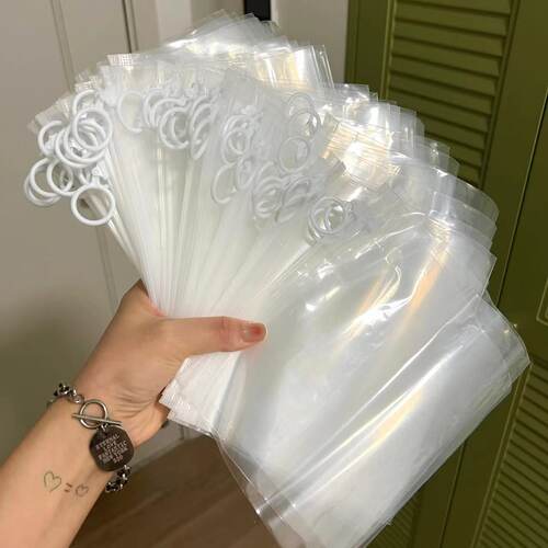 ins风透明简约分类实用收纳袋口罩化妆品文具手帐高级防水拉环袋
