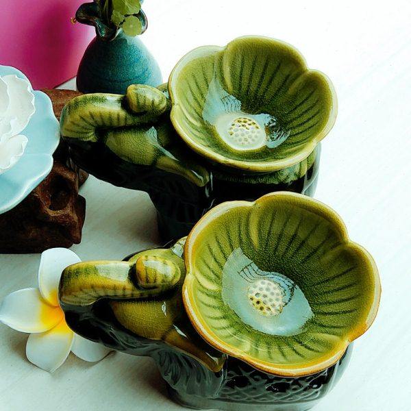 蜡烛香薰炉花朵招财象陶瓷香炉美容院SPA香熏炉熏香炉香道精油炉,家居饰品,香薰炉,淘宝优惠券,粉丝福利购,淘宝优惠卷