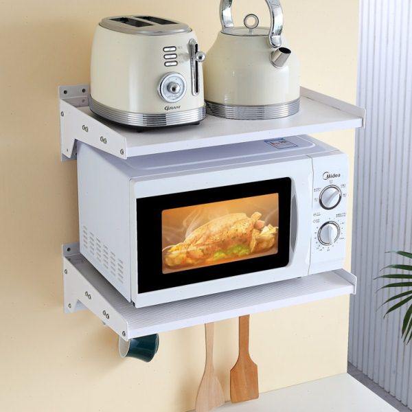 厨房微波炉架子置物架壁挂电饭煲上墙太空铝支架放烤箱多功能收纳,厨房/烹饪用具,厨房墙壁置物架/厨房墙壁挂架,淘宝优惠券,粉丝福利购,淘宝优惠卷