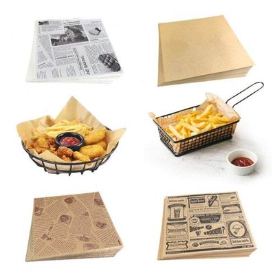 面包托盘烘培纸汉堡薯条油炸隔油纸餐盘纸厨房垫纸英文报纸吸油纸