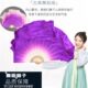 真丝秀色舞蹈扇子加长紫色渐变双面胶州秧歌扇演出大扇古典跳舞扇