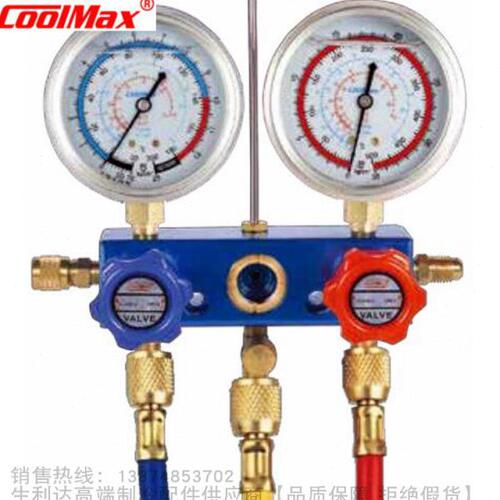 CoolMax/格美R134a铝架视窗冷媒压力表组CM-236 260 272-G-O-R134