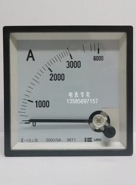 上海乐磁LECI交流指针式电流表 安装式电流表96T1-A 3000A/5