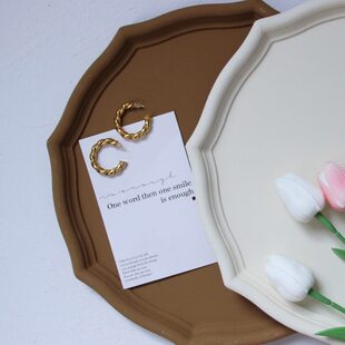 彩色八角托盘手工彩绘木质民宿家居用品装饰盘子菱形工艺品饰品盘