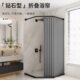 浴帘钻石型冬天洗澡加厚保暖浴室帘卫生间干湿分离折叠隔断防水帘