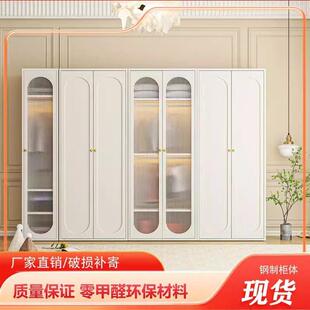 钢制衣柜家用现代简约卧室经济型儿童收纳衣橱铁艺环保简易储物柜