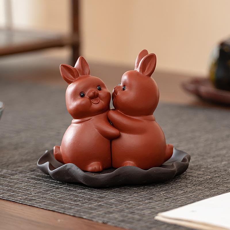 不离不弃紫砂茶宠摆件精品可养手工茶玩茶桌茶台茶盘装饰茶具配件