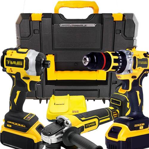 无刷电钻角磨机起子机电动扳手锂电钻冲击钻电动工具套装工具套装