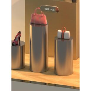 圆形不锈钢展示台试衣站台 服装店穿版用具 模特拍摄走台T台 钛金