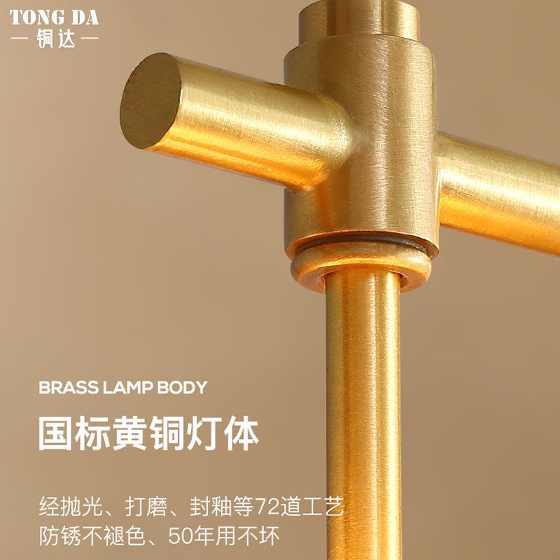 美别式餐厅头全铜吊灯小灯饭厅书房吊3灯墅简约小餐1378厅吊茶室