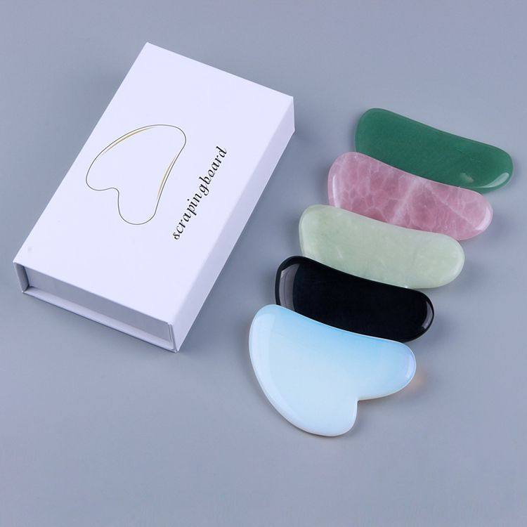 加厚天然玉石刮痧板刮痧片家用拨筋脸部按摩瘦脸美容提拉紧致新款