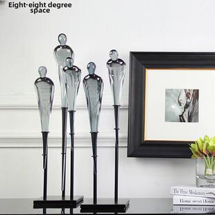 现代极简轻奢电视柜接待台玄关柜雕塑摆件室内装饰品办公室陈设品