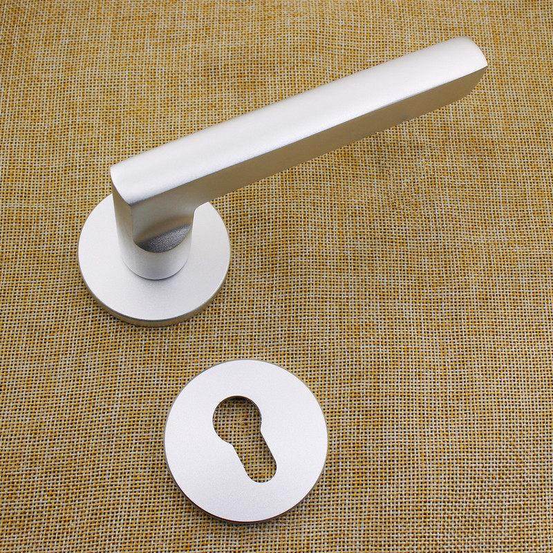 门锁室内卧室通用型房间实木门锁现代家用白色简约静音门锁具套装