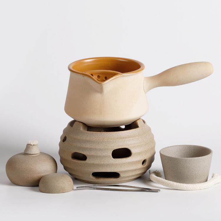老段烧茶器酒精炉煮茶器罐罐陶壶烤奶茶陶罐烤炉家用围炉煮茶套装