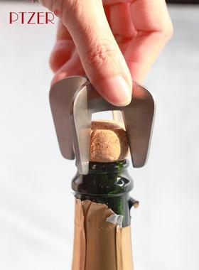 PTZER家用香槟起泡酒开瓶器葡萄酒红酒女生开酒器防压不锈钢开瓶