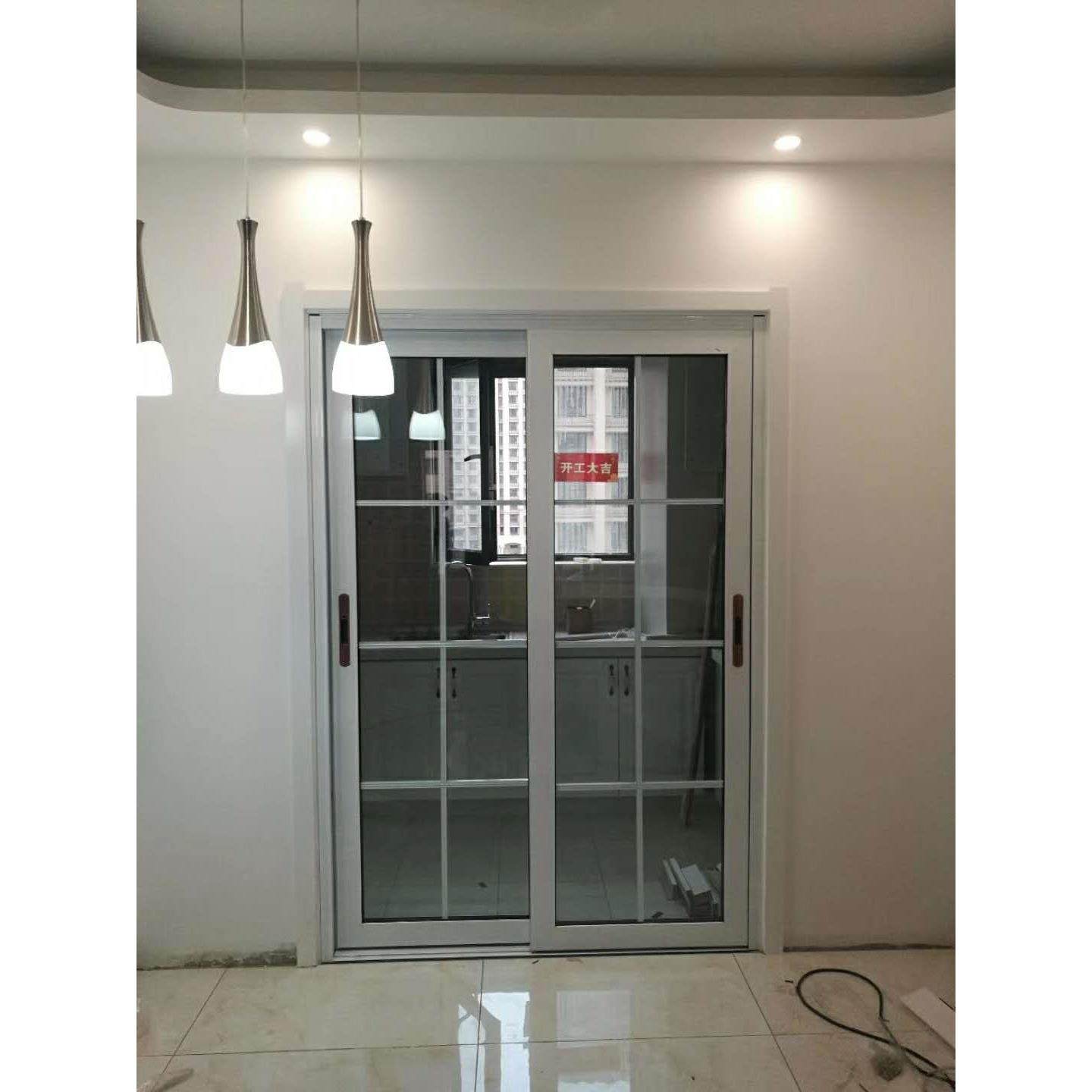 厂家钛镁铝合金客厅推拉门 阳台推拉门 厨房吊轨门钢化玻璃隔断门