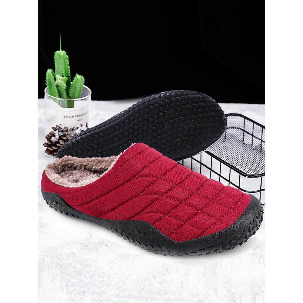 老年人防滑棉质女拖鞋冬季防水家庭妈妈鞋温暖夫妇冬季温暖拖鞋的