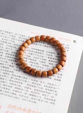 精工实心竹文玩手串精抛光龙血竹老玉竹高密度红皮玉化手串念佛珠