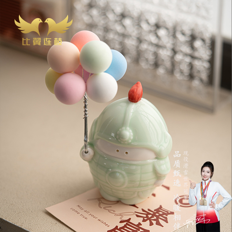 【比翼连枝】小将军青瓷线香插