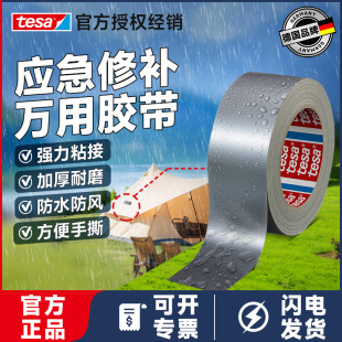 tesa德莎布基大力胶防台风胶带窗户加固不留残胶修补户外防水耐磨手撕无痕密封高强度台风影视遮蔽胶带4687
