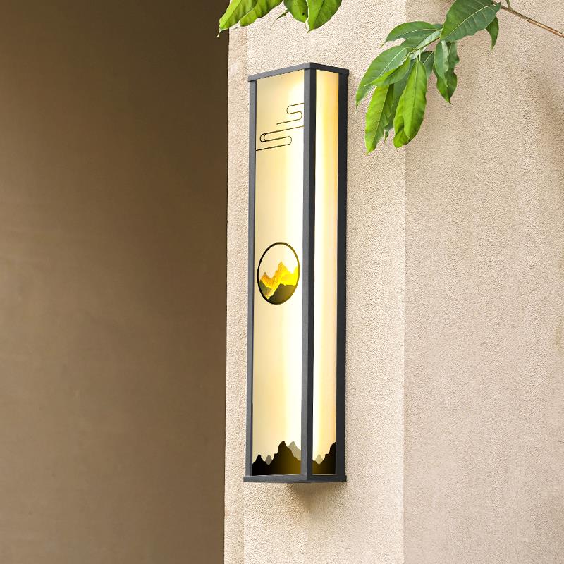 日照金山太阳能户外壁灯防水别墅庭院灯大门两侧外墙灯室外露台灯
