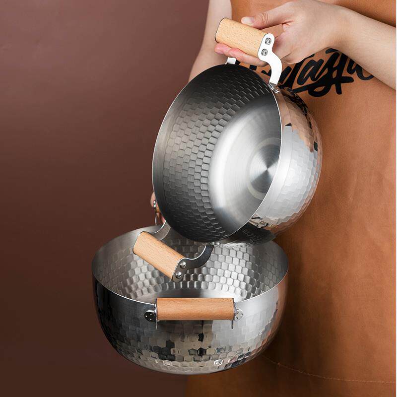 304不锈钢汤锅泡面 面锅煮面 面小锅奶锅副食品锅家用炸锅韩式电