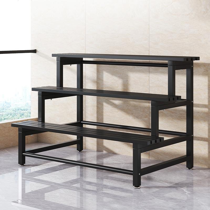 不锈钢花架阳台置物架室外铁艺阶梯多层花盆架客厅落地式架子加宽