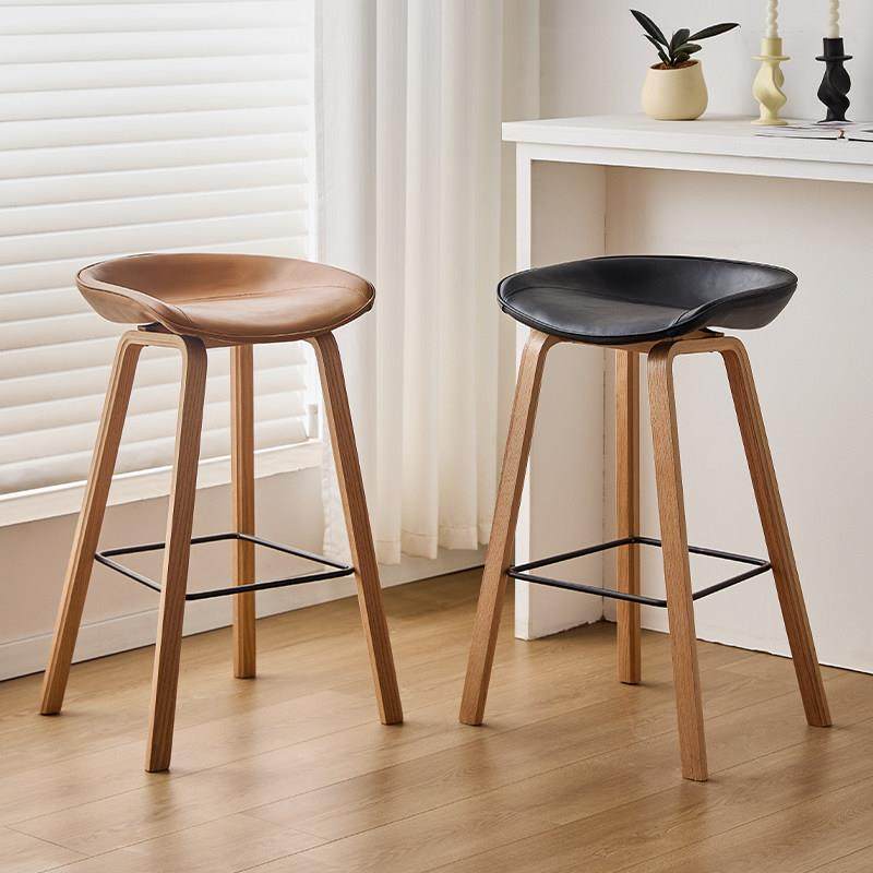 现代简约实木吧台椅家用高凳子创意前台椅吧凳休闲酒吧椅高脚椅子,住宅家具,家用高脚椅,淘宝优惠券,粉丝福利购,淘宝优惠卷