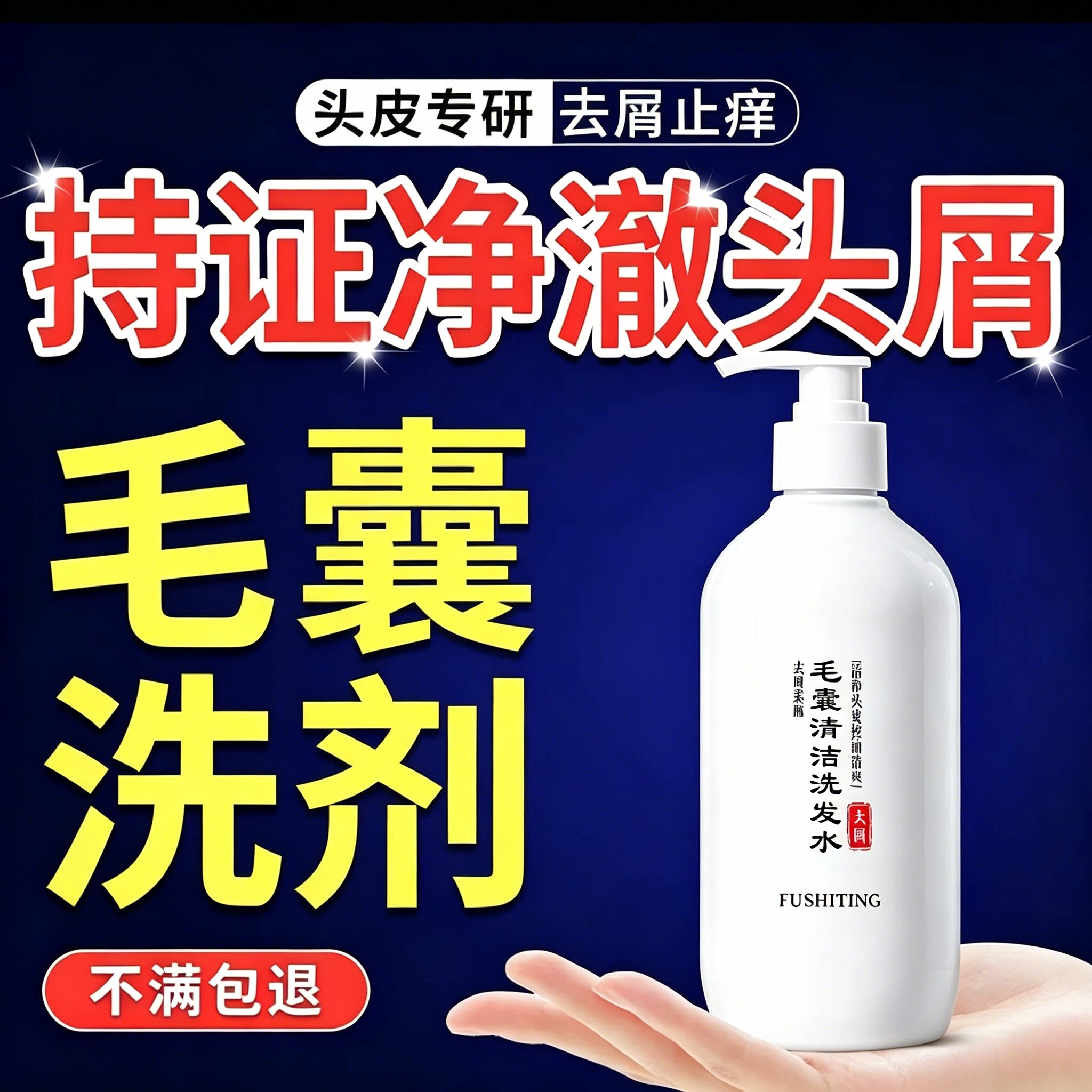 毛囊洗发水头皮露控油止痒去屑炎洗发水