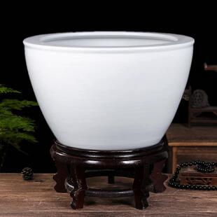 景德镇陶瓷鱼缸家用乌龟养鱼盆荷花缸书画缸特大号客厅落地锦鲤缸