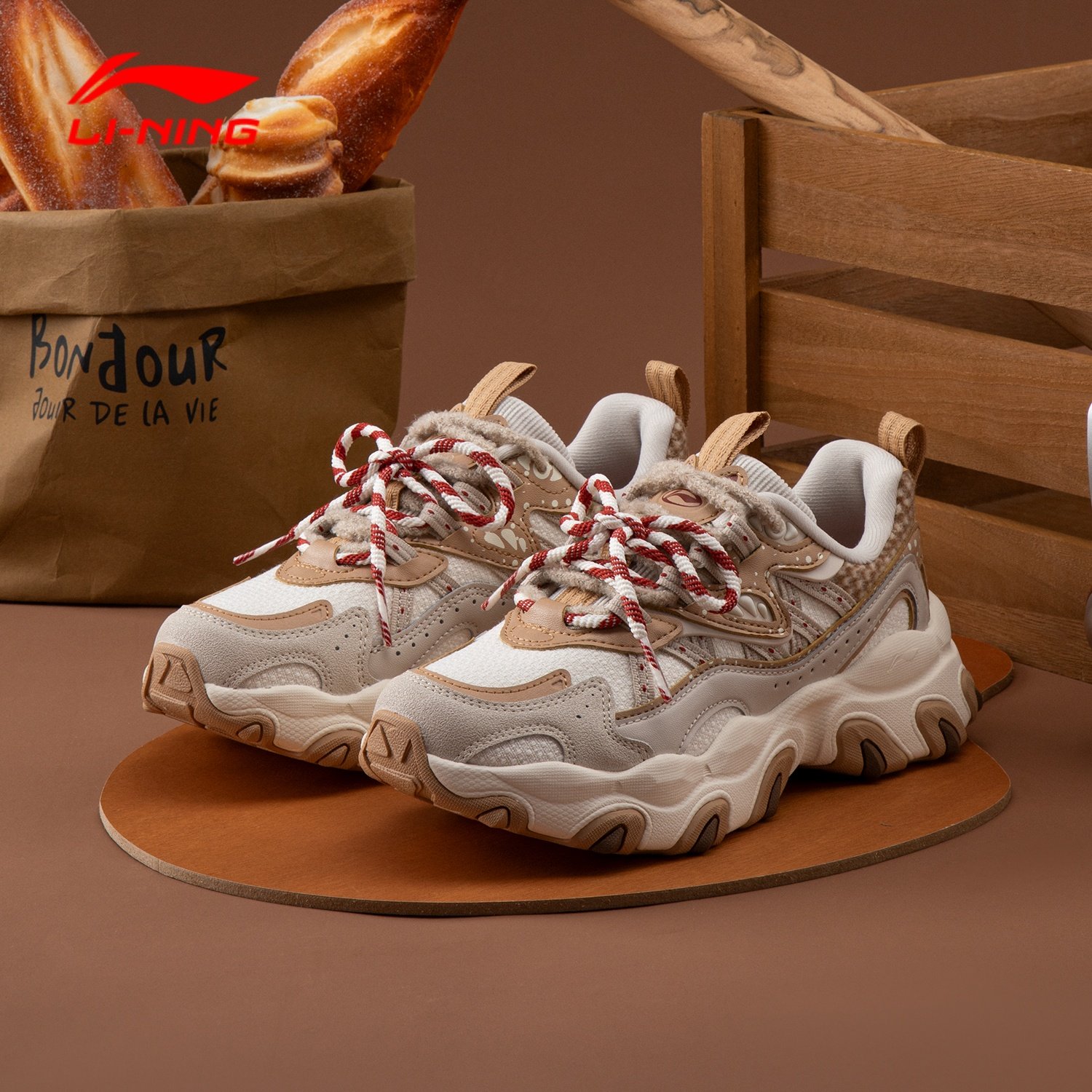 李宁休闲鞋猫爪LITE 3女鞋2026冬新款厚底增高舒适百搭女款老爹鞋,运动鞋new,运动休闲鞋,淘宝优惠券,粉丝福利购,淘宝优惠卷