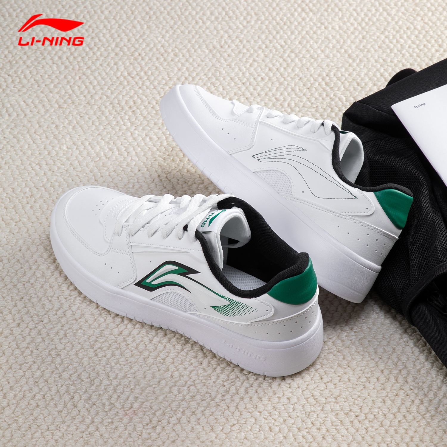 李宁板鞋男鞋星河2025冬季新款轻便软底增高耐磨男士休闲鞋运动鞋 - 封面