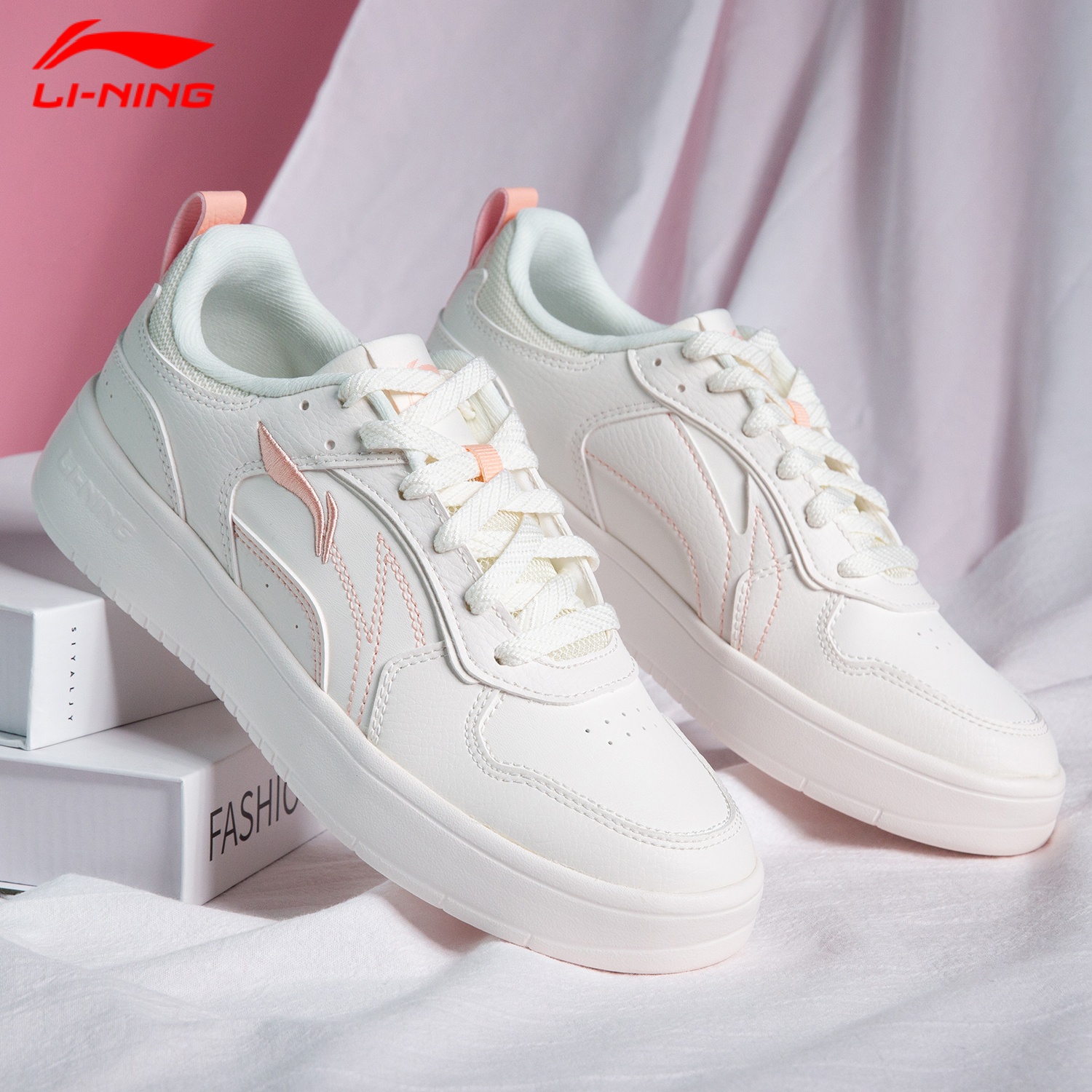 李宁板鞋女鞋新款经典百搭低帮