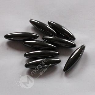 65*18品质工厂保健磁性蛇卵石黑色光亮橄榄球磁铁蛇胆石
