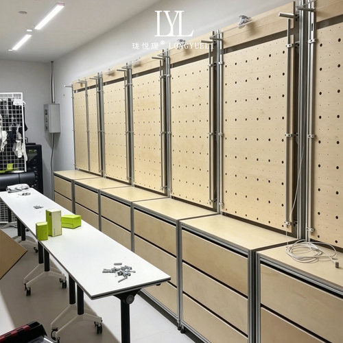 铝型材洞洞板多功能展示柜店铺陈列收纳柜商用多抽屉落地置物货架
