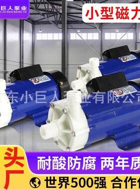 厂家小型磁力泵氟塑料扬程可定耐腐蚀耐酸碱化工循环泵PP40R