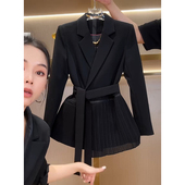 2026年春季 气质西服 外套女小个子显瘦显高时尚 新款 高级感系带西装