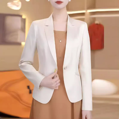 春夏秋三季实穿冰感缎小西装外套