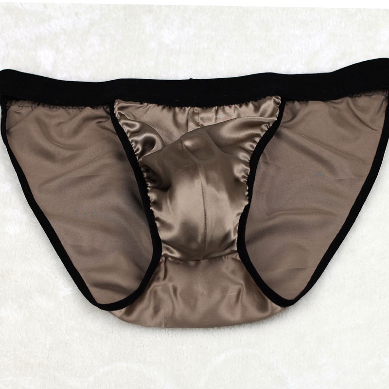唐京丝 真丝内裤男士三角内裤时尚舒适U凸内裤高叉三角裤透气吸汗