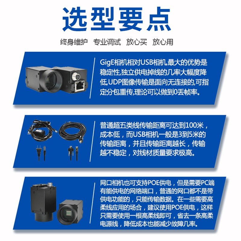 迈德威视工业相机 MV-GE2000C/M 2000万滚动快门CMOS视觉黑白彩色