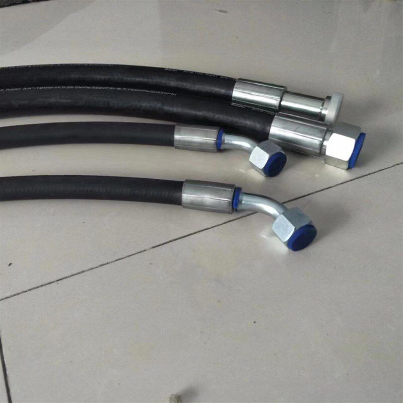 液压油管接头丝扣钢丝胶管总成编织液压橡胶管软管总成