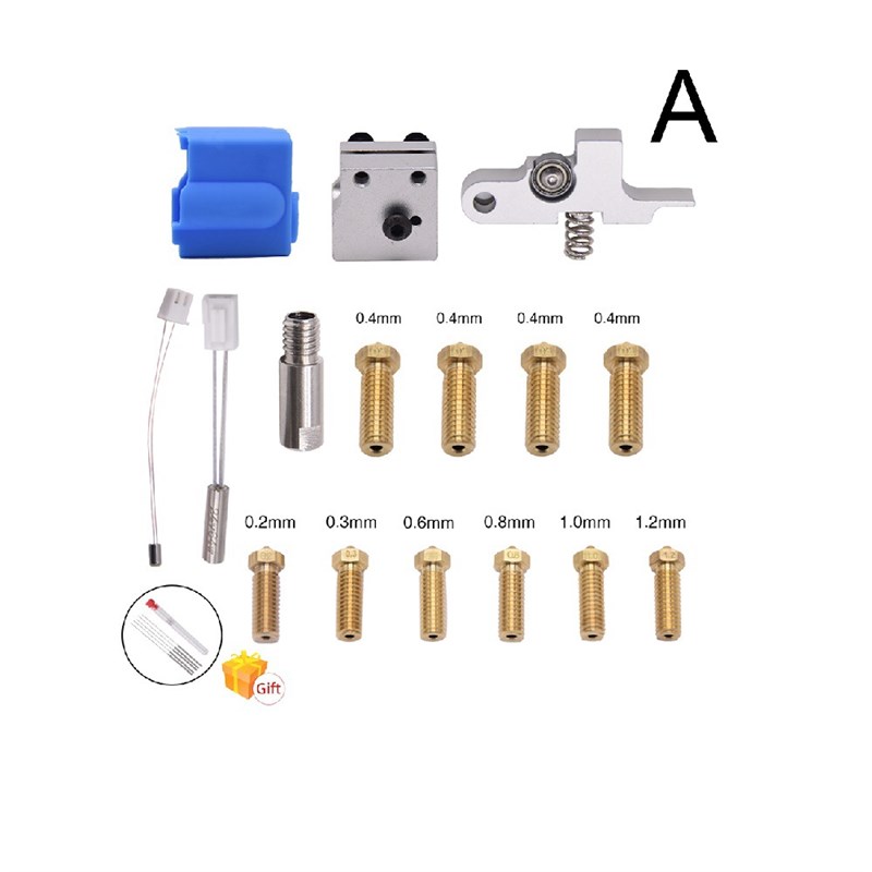 3d打印机Sidewinder X1/Genius硅胶喷嘴热敏电阻加热管响尾蛇套件