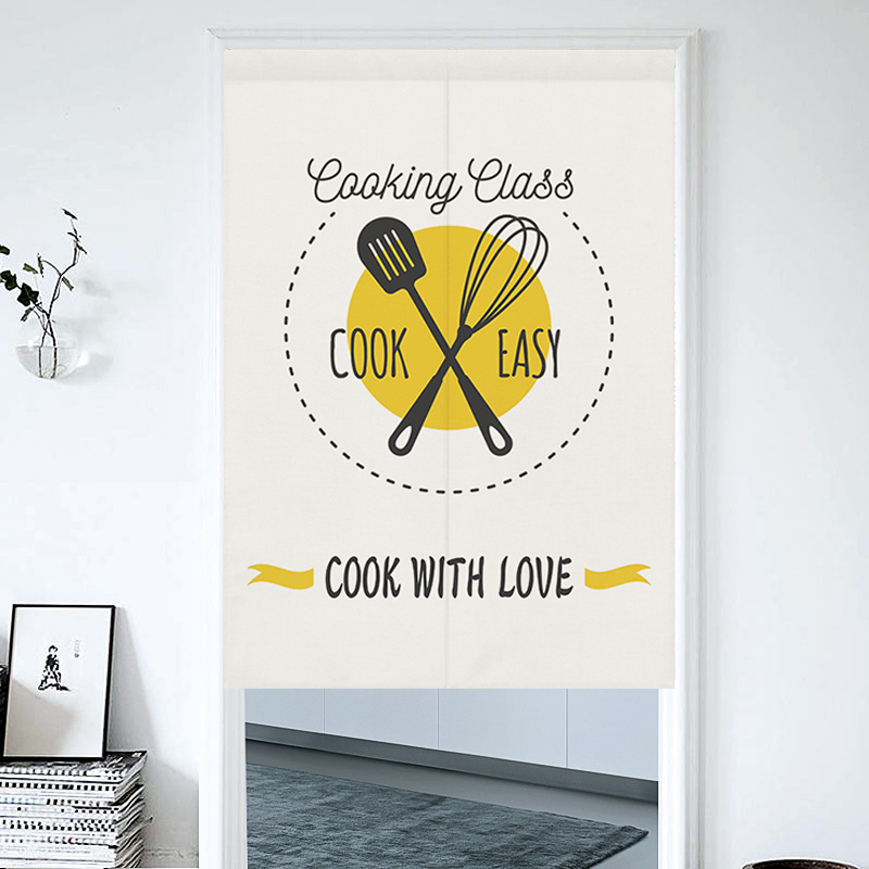 美式餐饮厨房门帘隔断帘餐厅个性短帘防油烟后厨装饰布艺半帘半截