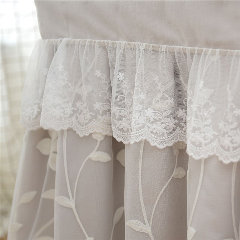 新款轻奢风布艺蕾丝绣花防油茶几电炉烤火桌桌罩防尘罩装饰罩定做