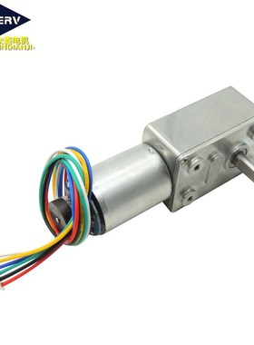 ZGY-370B 涡轮蜗杆直流减速减速电机霍尔编码器低噪音24V调速马达