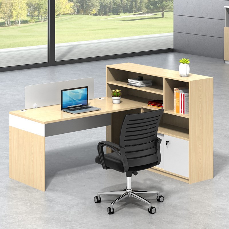 办公桌子椅带储物柜简约现代家具公司员工卡位屏风隔断财务电脑台