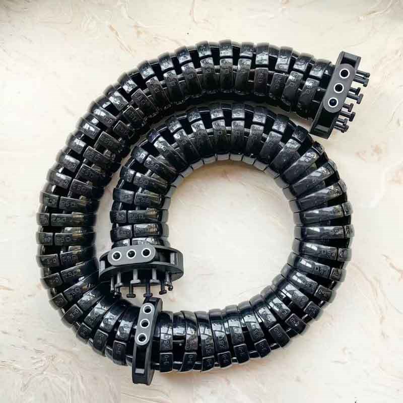 三维万向拖链 半封闭机械手臂坦克链 回转圆形机器人旋转拖链配件