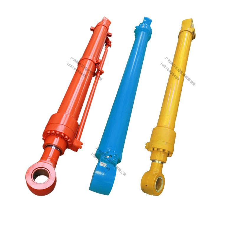 挖机油缸小松PC200-7大中斗臂液压油缸总成缸盖筒活塞杆油封