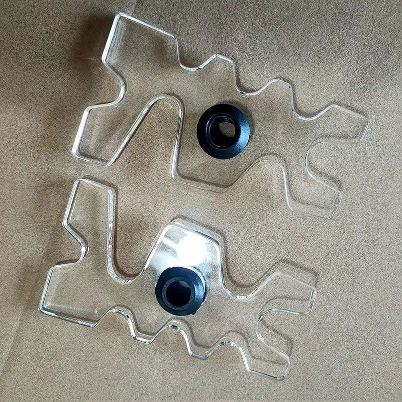 台球桌器材架杆头桌球架杆器透明亚克力架杆115mm美式台球杆支架