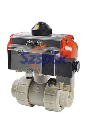 Q621F PPH气动球阀DN15-50 PPR气动球阀 气动PP球阀 酸洗机PN16气